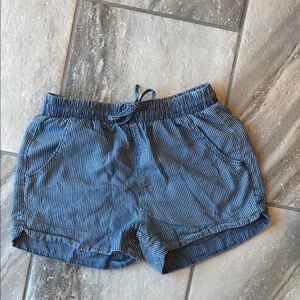 Blue Striped Women's Shorts